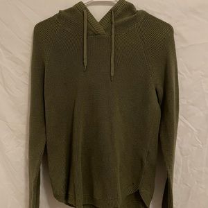 Green long sleeve with hoodie
